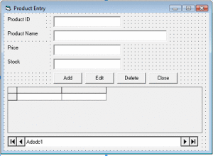 formproduct 300x220 - Tutorial Insert, Edit & Delete Data Tabel dengan Visual Basic