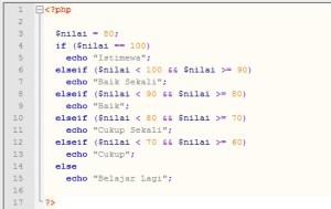 struktur elseif dalam php 300x189 - Tutorial Mudah Mengerti Conditional, Array & Perulangan di PHP