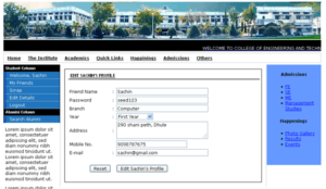 alumni assosiation view edit profile java 300x174 - Alumni Association – project in JSP/Servlet - Source Code Download