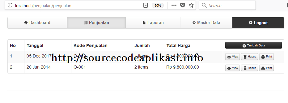 Source Code Aplikasi Penjualan Berbasis Codeigniter Source Code Aplikasi 1254