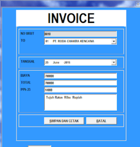 Source Code Aplikasi Invoice Berbasis Visual Basic  