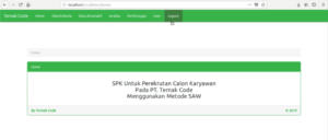 spk pegawai 2 300x128 - Aplikasi SPK Seleksi Karyawan Meotde SAW Berbasis Web