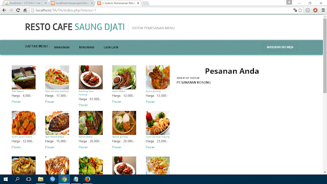 Source Code Aplikasi Sistem Pemesanan Makanan Berbasis Web | Source
