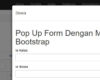 Tutorial Yii 2 : Pop Up Form Dengan Modal Bootstrap 