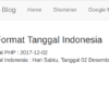 Tutorial Php : Membuat Format Tanggal Bahasa Indonesia  