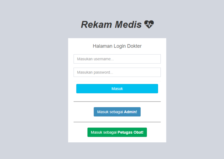 Aplikasi Rekam Medis Dengan Php Mysql Part 2 Be A Goo 8582