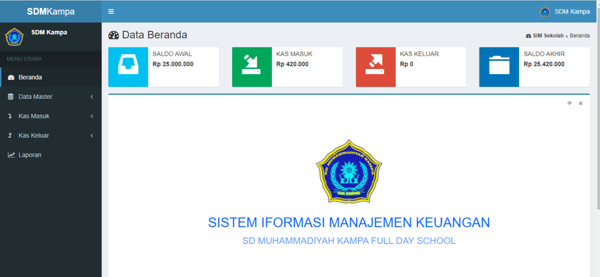 Source Code Sistem Informasi Manajemen Keuangan Sekolah Berbasis Web  