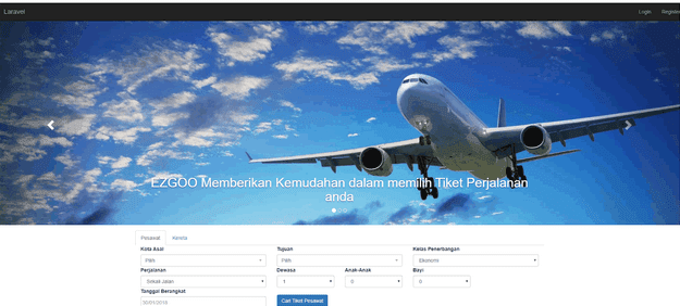 Aplikasi Web Booking Tiket Pesawat & Kereta (Laravel)  