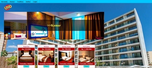 Aplikasi Pemesanan Kamar Hotel Berbasis Web (PHP)  
